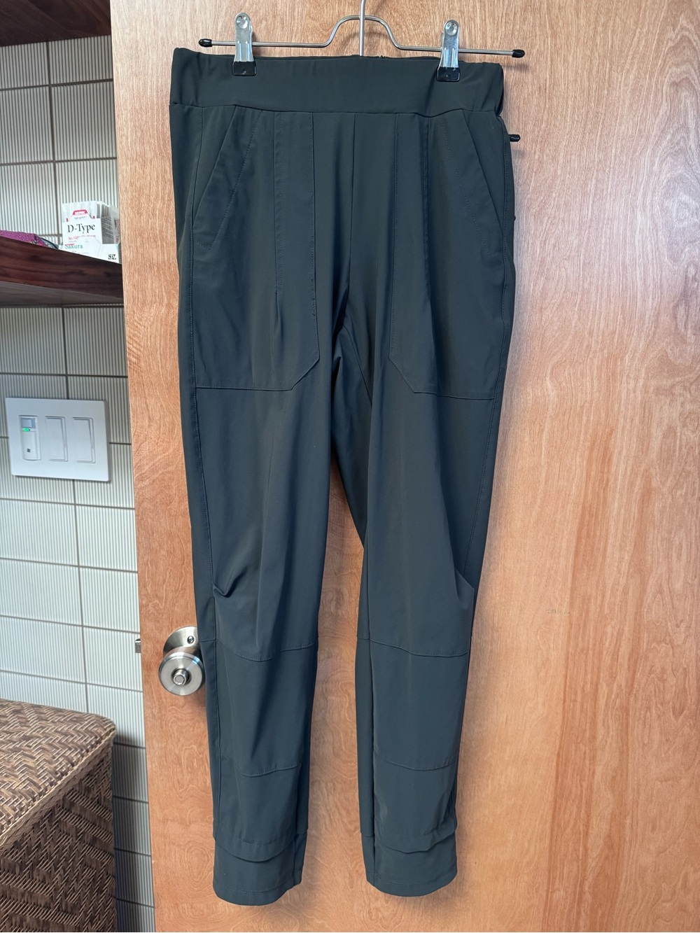Porto Pants Womens 1 Microfiber Jogger Elastic Waist Tapered Italy Stretch